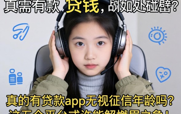 急需用钱却四处碰壁？真的有贷款app无视征信年龄吗？这五个平台或许能解燃眉之急！