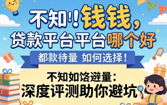 急需用钱却不知如何选择？贷款平台平台哪个好？深度评测助你避坑