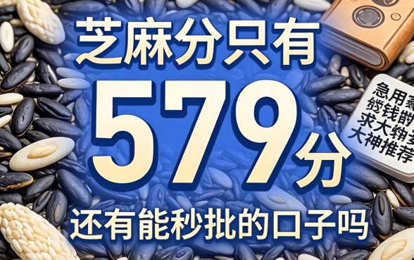 芝麻分只有579分，还有能秒批的口子吗？急用钱求大神推荐！