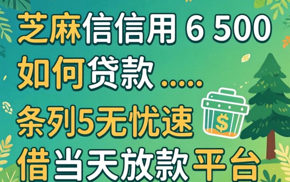 芝麻信用650如何贷款，条列5个无忧速借当天放款的平台