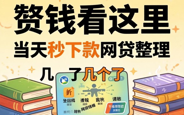 急需用钱看这里:当天秒下款的网贷整理了几个