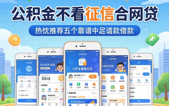 看公积金不看征信的网贷，热忱推荐五个靠谱的借款软件