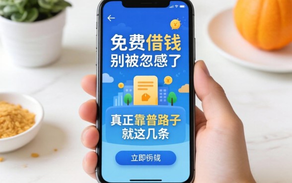 如何在手机上免费借钱？别被忽悠了，真正靠谱的路子就这几条