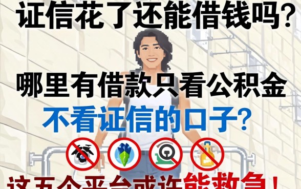 征信花了还能借钱吗?哪里有借款只看公积金不看征信的口子?这五个平台或许能救急!