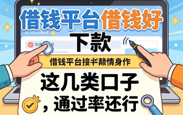 揭秘哪些借钱平台借钱好下款的,这几类口子通过率还行