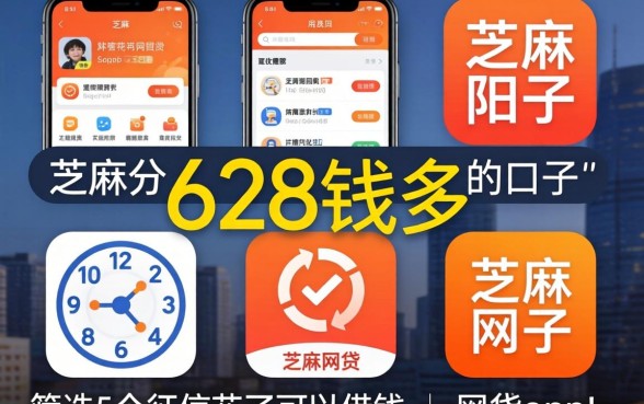芝麻分628钱多的口子,筛选5个征信花了可以借钱的网贷app