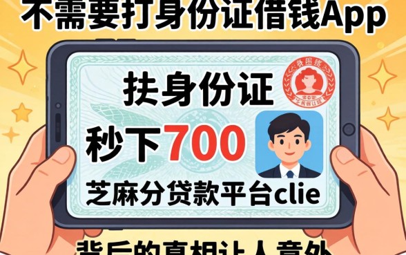 我试了那些不需要拍身份证借钱的app，秒下700芝麻分贷款平台背后的真相让人意外