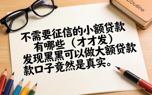 我翻遍了2026不需要征信的小额贷款有哪些,才发现黑户可以做大额贷款口子竟然是真的