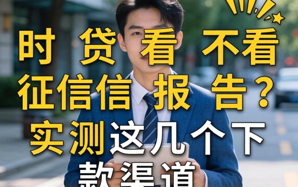 随时贷看不看征信报告？实测这几个下款渠道