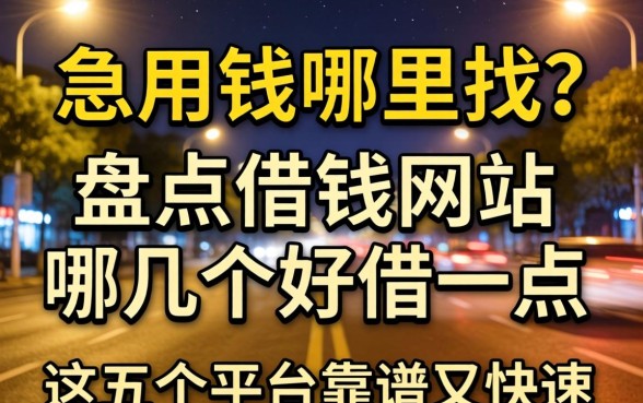 深夜急用钱哪里找？盘点借钱网站哪几个好借一点，这五个平台靠谱又快速