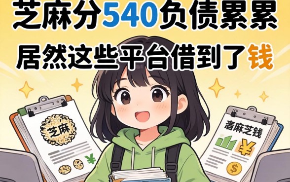 我芝麻分540负债累累,居然在这些平台借到了钱