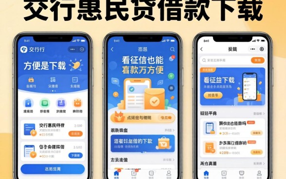 我试了几个像交行惠民贷借款app下载一样方便的平台，发现不看征信也能下款是真的吗