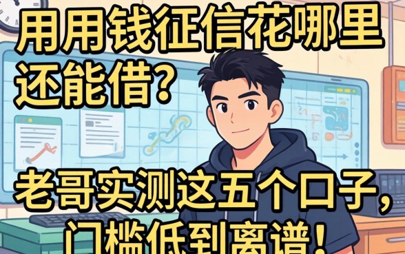急用钱征信花哪里还能借？老哥实测这五个口子，门槛低到离谱！