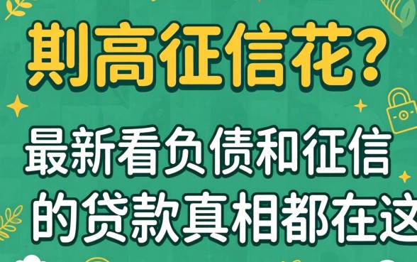 负债高征信花？最新不看负债和征信的贷款真相都在这