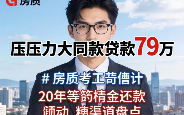 房贷压力大同款贷款79万20年等额本金还款的渠道盘点