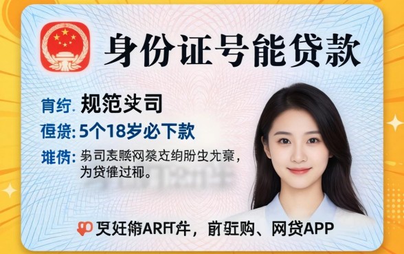 现在用身份证号能贷款吗，规整5个18岁必下款的网贷app