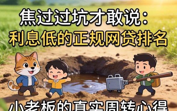 踩过坑才敢说:利息低的正规网贷排名,小老板的真实周转心得