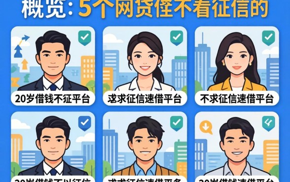 有哪些网贷是不看征信的，概览5个20岁借钱不求征信速借平台
