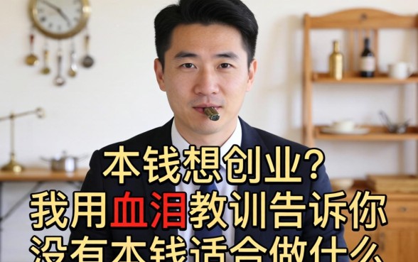 没本钱想创业?我用血泪教训告诉你没有本钱适合做什么