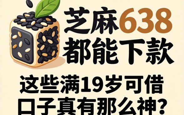 我芝麻分638都能下款，这些满19岁可借的口子真有那么神吗