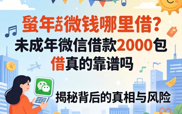 急需用钱哪里借？未成年微信借款2000包借真的靠谱吗？揭秘背后的真相与风险