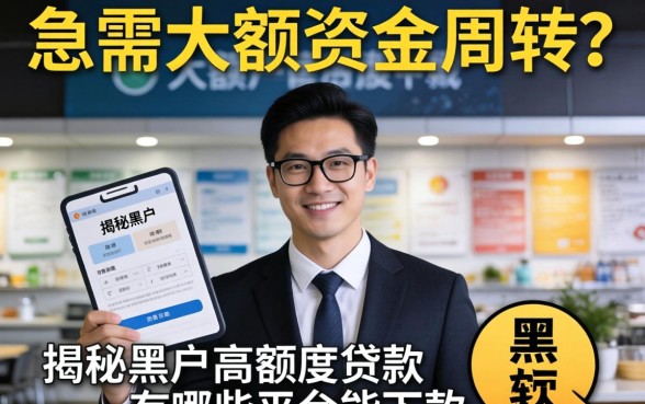 征信黑户急需大额资金周转?揭秘黑户高额度贷款有哪些平台能下款