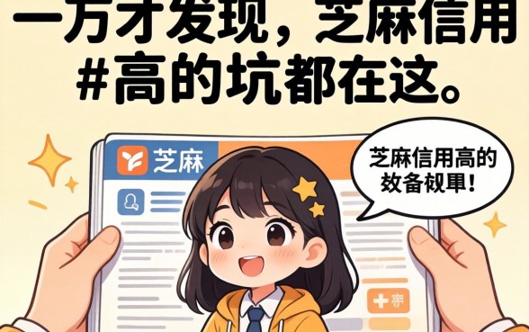 我借了一万才发现，芝麻信用高的坑都在这
