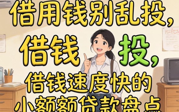 急用钱别乱投：借钱速度快的小额度贷款盘点