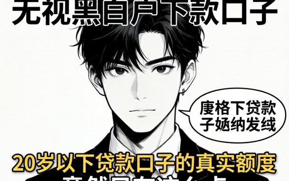 我试了所谓的无视黑白户下款口子,发现20岁以下贷款口子的真实额度竟然只有这么点
