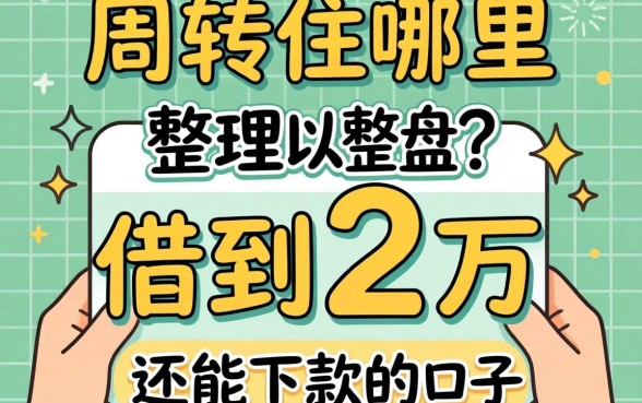 急需周转在哪里可以借到2万？整理几个还能下款的口子