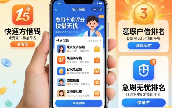 快速的手机借钱app排名，详细阐述5个急用不求评分快借无忧的平台