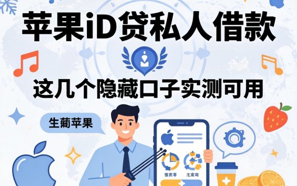 揭秘2026苹果id贷私人借款，这几个隐藏口子实测可用