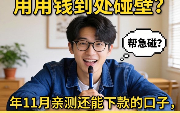 急用钱到处碰壁？分享几个2026年11月亲测还能下款的口子，希望能帮到大家！