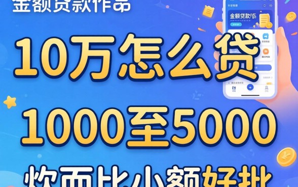 我试了10万怎么贷和1000至5000的小额贷款软件，发现大额反而比小额好批