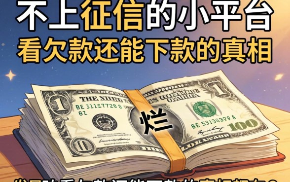 我翻烂了那些不上征信的小平台，发现不看欠款还能下款的真相都在这