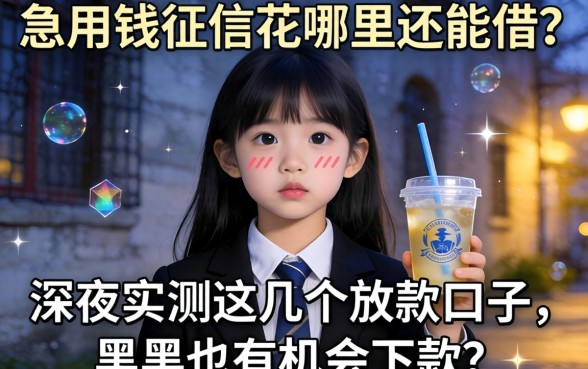 急用钱征信花哪里还能借？深夜实测这几个放款口子，黑户也有机会下款！