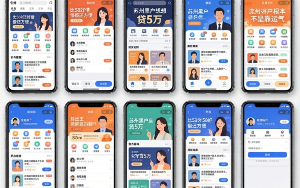我试了十几款所谓比58好借还方便的软件，发现苏州黑户想贷5万根本不是靠运气