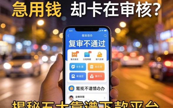 深夜急用钱却卡在审核？手机借钱APP复审不通过怎么办？揭秘五大靠谱下款平台
