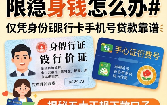 急需用钱怎么办？仅凭身份证银行卡手机号贷款靠谱吗？揭秘五大正规下款口子