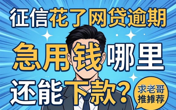 征信花了网贷逾期，急用钱哪里还能下款？求老哥推荐几个容易过的口子！