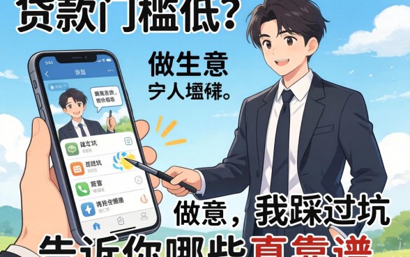 手机贷款门槛低?做生意的我踩过坑,告诉你哪些真靠谱
