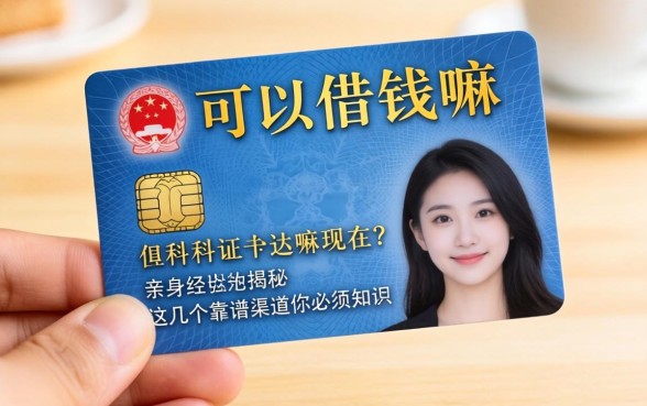 拿身份证银行卡可以借钱嘛现在？亲身经历揭秘，这几个靠谱渠道你必须知道