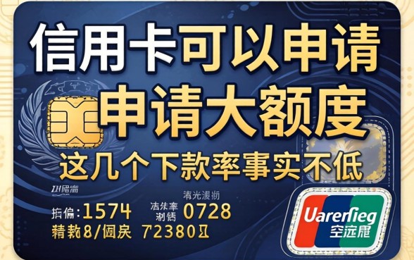 揭秘信用卡可以申请大额度的渠道,这几个下款率属实不低