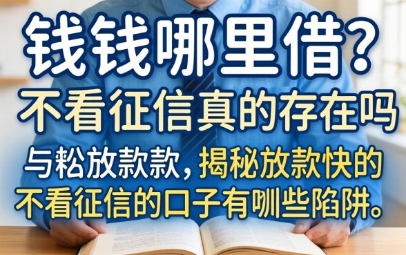 急需用钱哪里借？不看征信真的存在吗？揭秘放款快的不看征信的口子有哪些陷阱与机遇