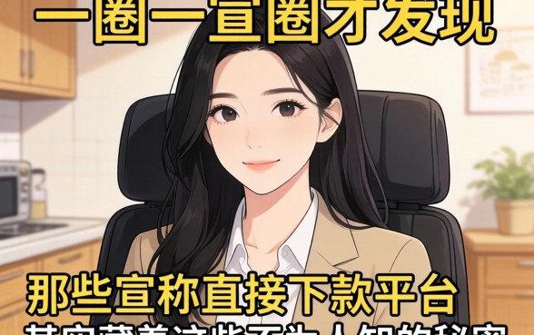 我试了一圈才发现,那些宣称直接下款的平台,其实藏着这些不为人知的秘密