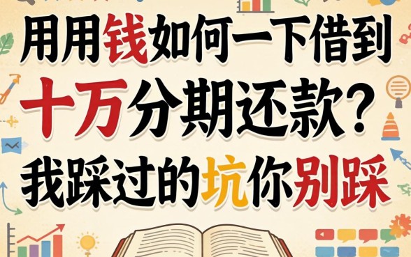 急用钱如何一下借到十万分期还款?我踩过的坑你别踩
