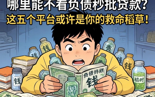 急需用钱却负债累累？哪里能不看负债秒批贷款？这五个平台或许是你的救命稻草！