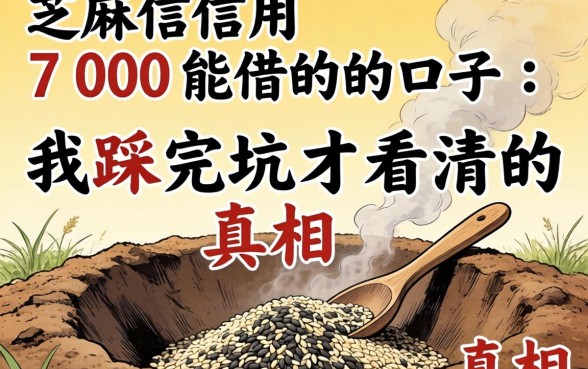 芝麻信用700能借的口子:我踩完坑才看清的真相