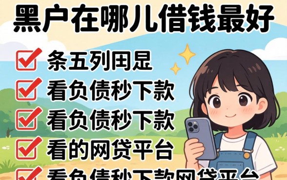 黑户在哪儿借钱最好，条列五个不看负债秒下款的网贷平台