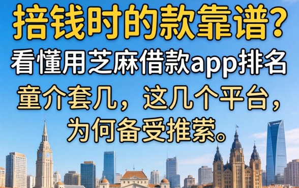 急需用钱时哪款靠谱?看懂用芝麻借款app排名,这几个平台为何备受推崇?